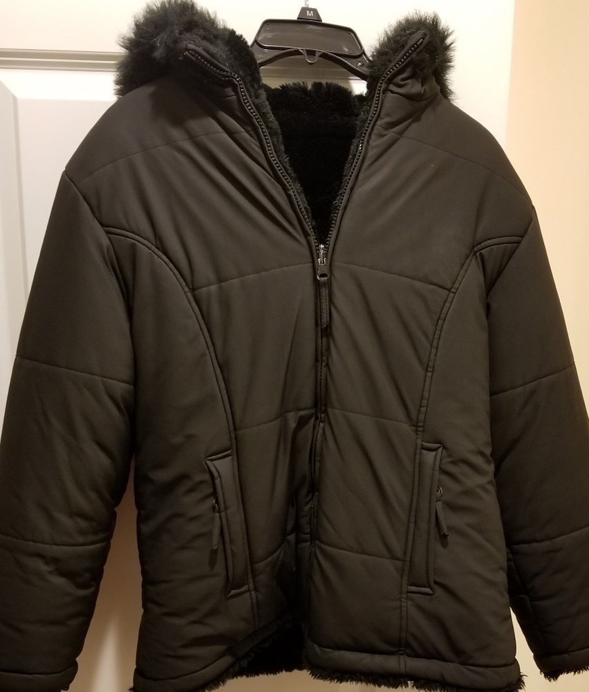 Big Chill Girls 14/16 Black Reversible Winter Coat